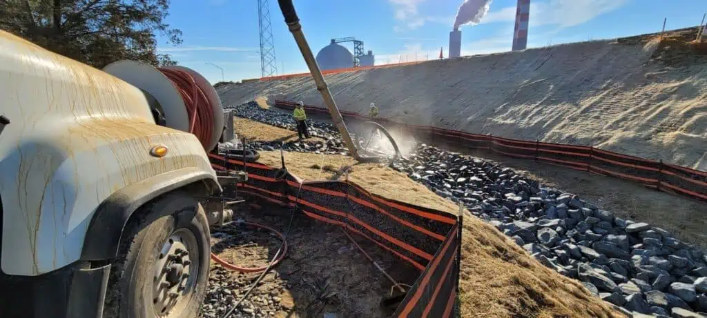 Hydro Vac Truck Helping Dig