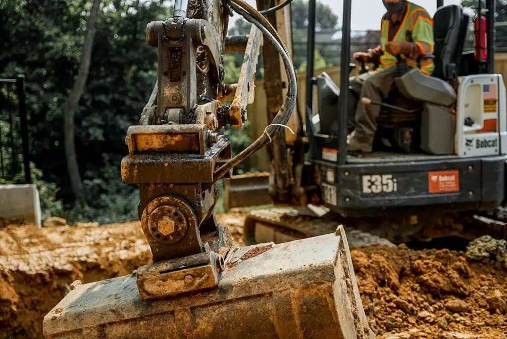 Excavator Removing Soil