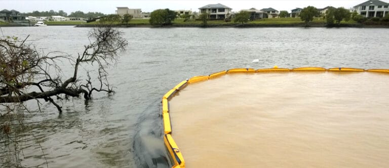 Muller inc. Turbidity curtain as a method of inlet protection - erosion and sediment control concept.