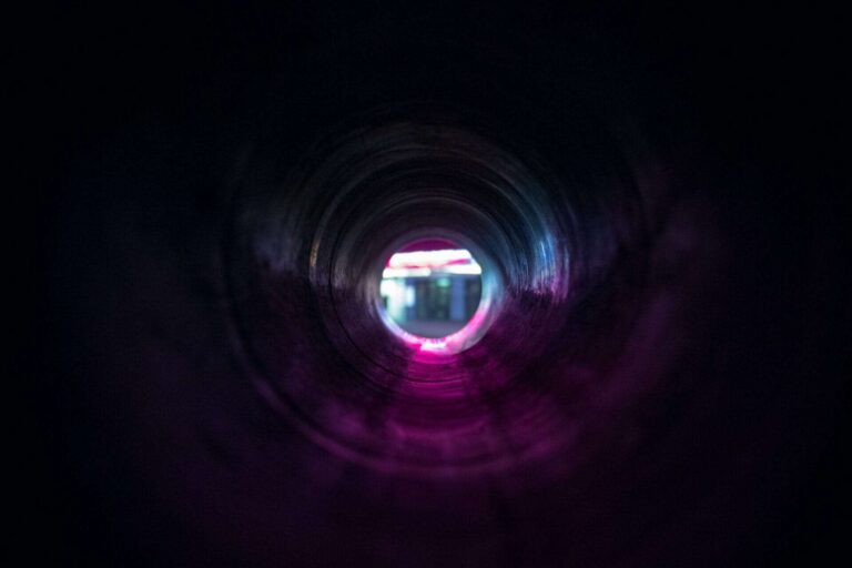 view of a pipe from a CCTV camera