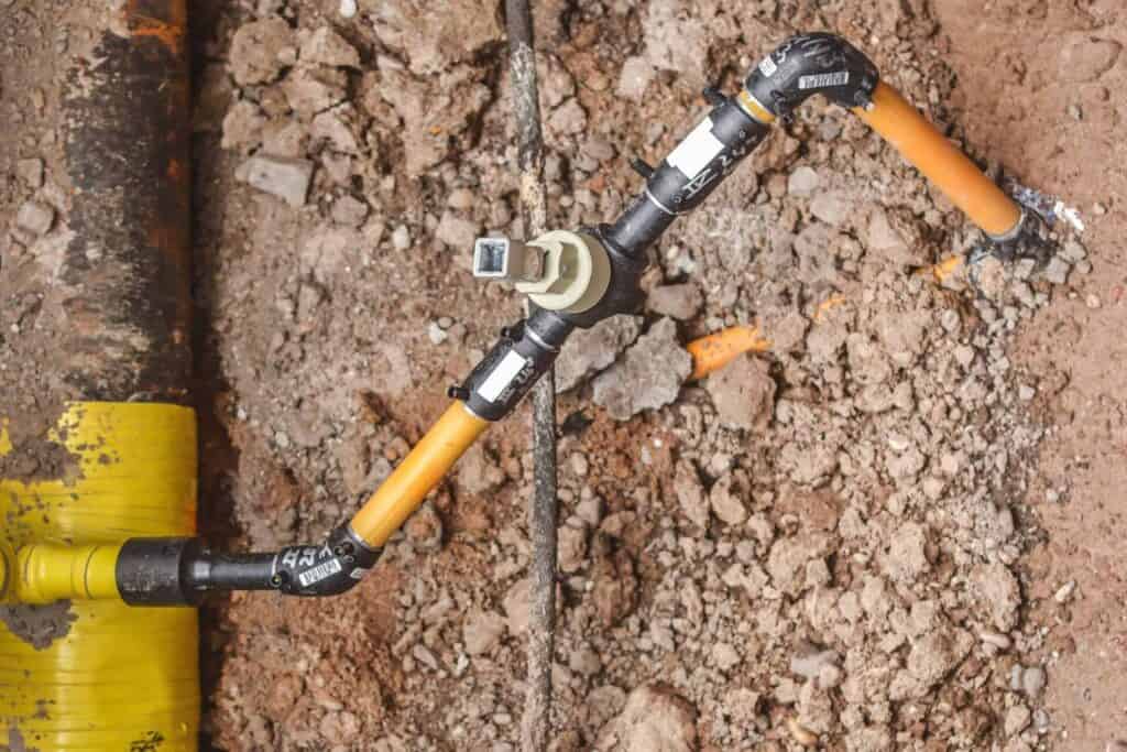 underground gas pipe