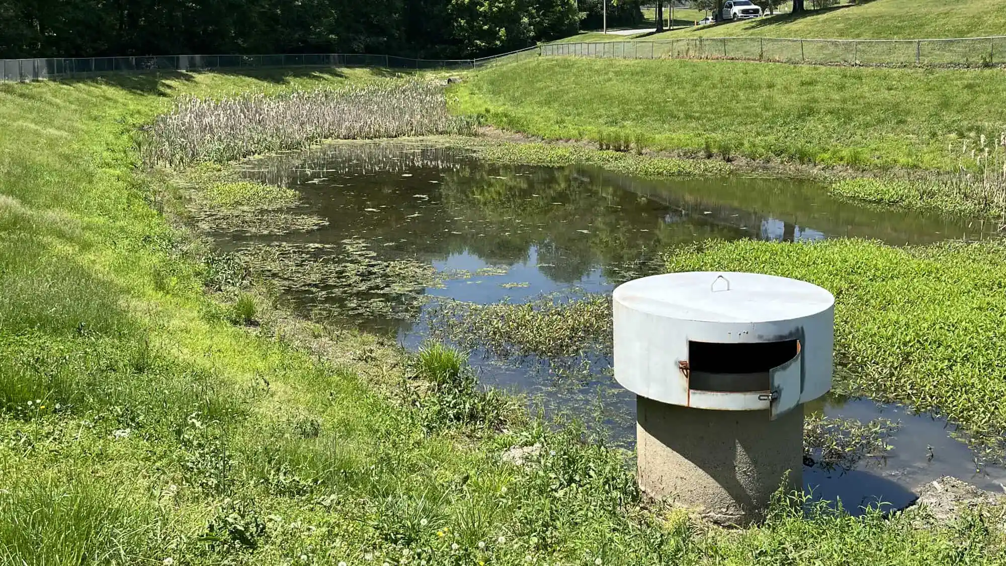 Stormwater detention pond maintenance